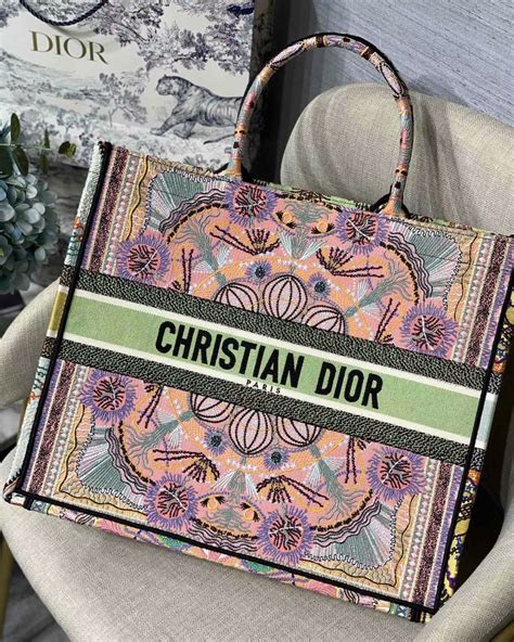 dior style tote bag|christian Dior tote bag colorful.